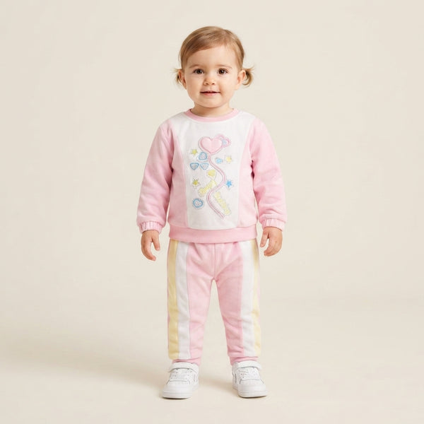 Girls Pastel Heart "Happy Birthday" Tracksuit
