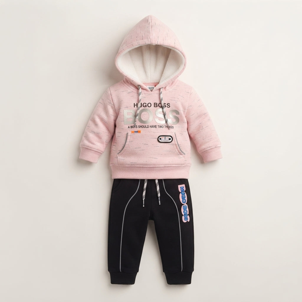 Baby Girls Hooded Winter Coat Set — Photo 2
