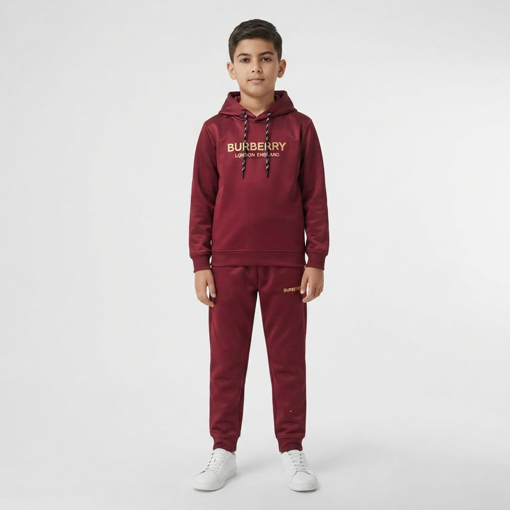 Boys Maroon 2-Piece Winter Tracksuit