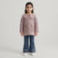 Kids Pink Shimmer Coat &Embroidered Flare Jeans