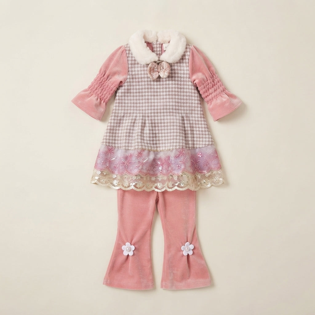 Pink Toddler Girls Winter Outfit Set — Photo 2