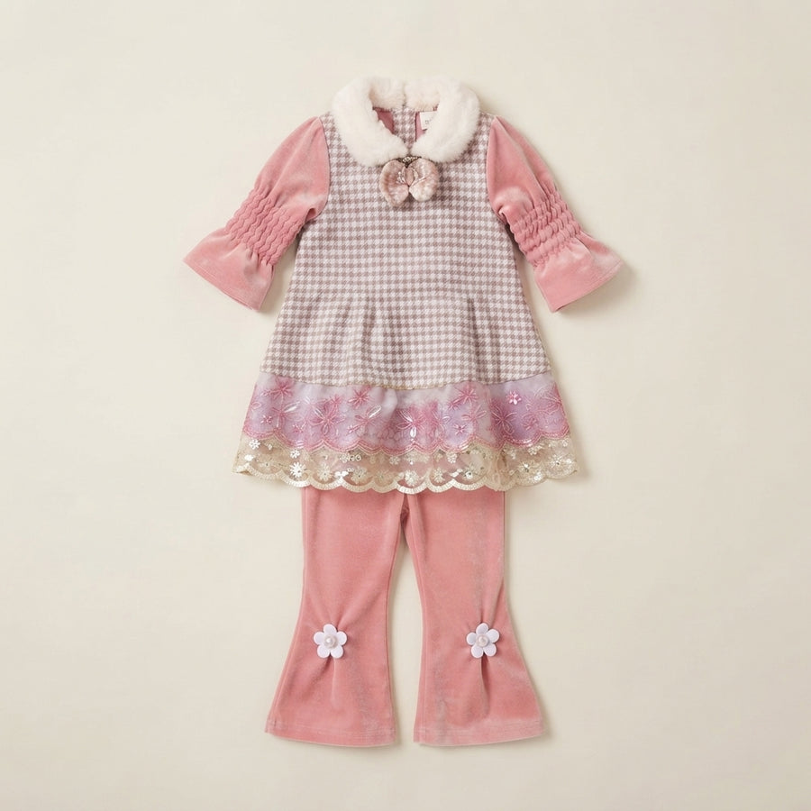 Pink Toddler Girls Winter Outfit Set — Photo 2