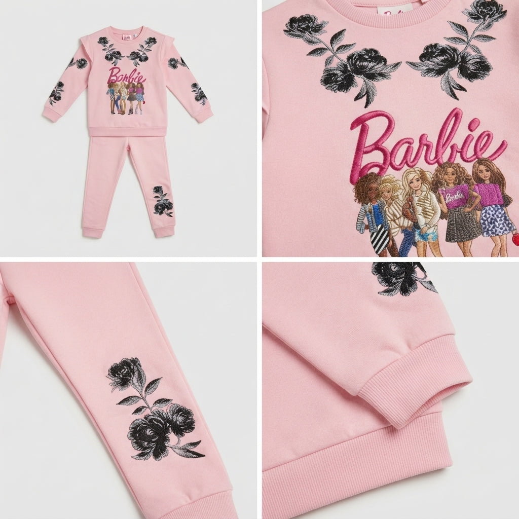 Girls Barbie Crewneck Tracksuit — Photo 2
