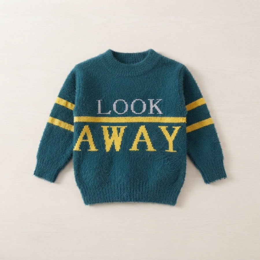 Boys Blue Wool Sweater — Photo 2