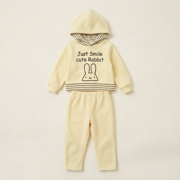 Toddler Kids' Cream Yellow Fleece Set — Photo 2