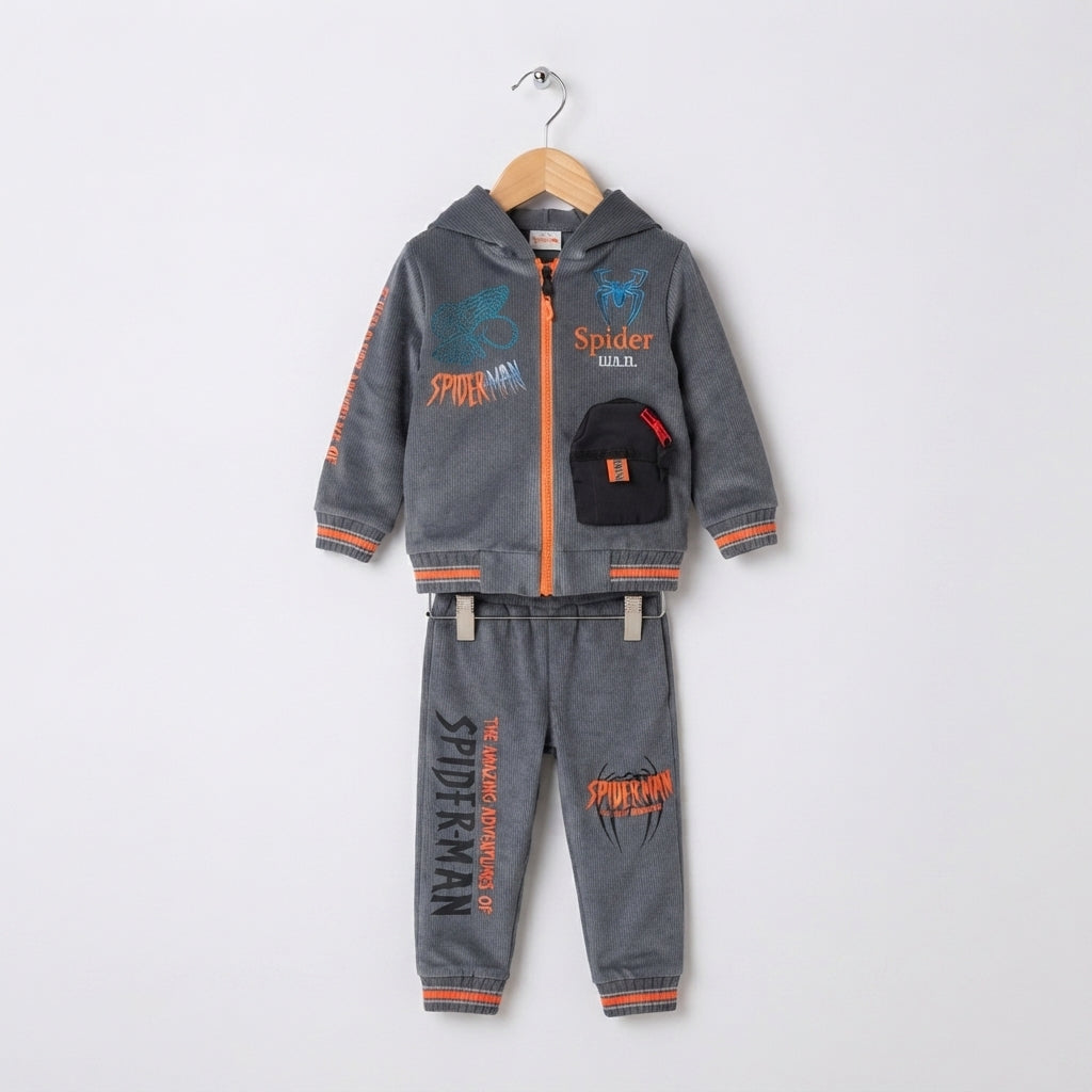 Dark Grey Spider-Man Hoodie Style Suit — Photo 2