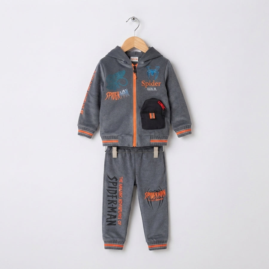 Dark Grey Spider-Man Hoodie Style Suit — Photo 2