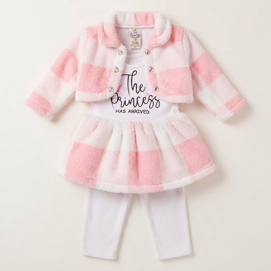 Girls 3 Piece Fur Suit 2 to 3 Years — Photo 2