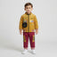 Toddler Boys Mustard Yellow "NASA" Jacket and Maroon Cargo Jogger Set
