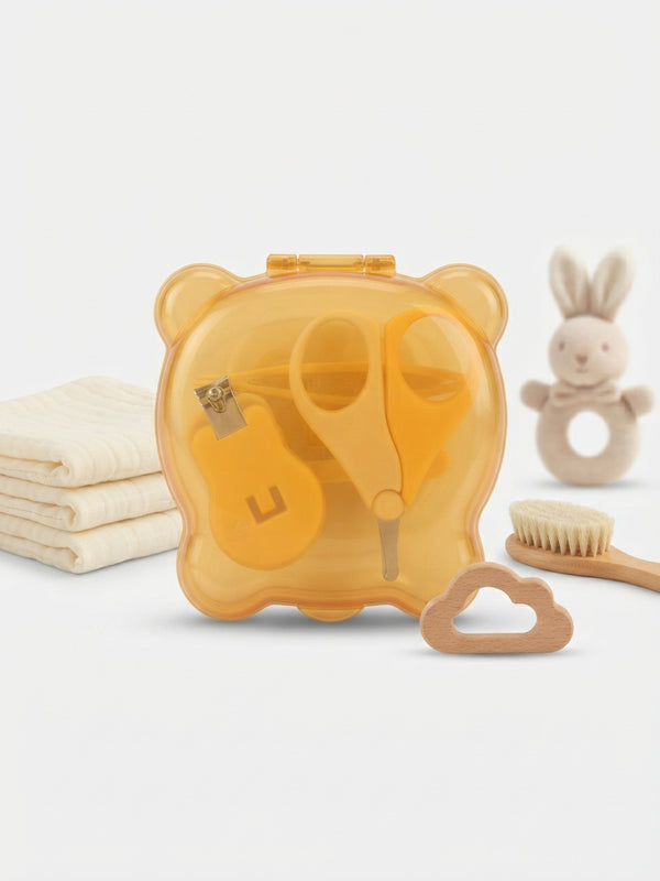 Yellow Baby Nail Care Kit In Bear Shape