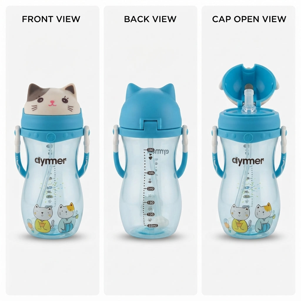 Blue Cat Style Medicated Baby Sipper 380ml