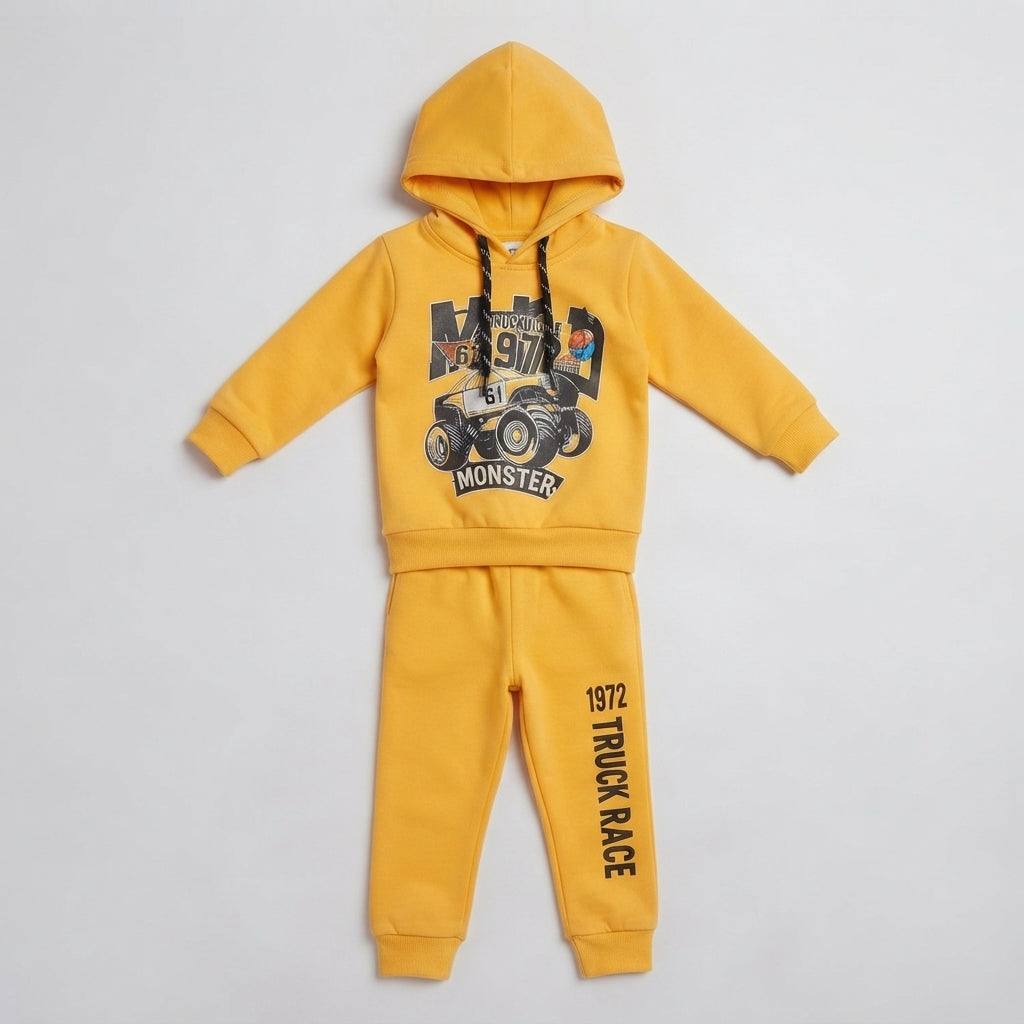 Premium Yellow 2 Piece Winter Suit for Kids 1 to 2 Years Warm and Stylish Outfit