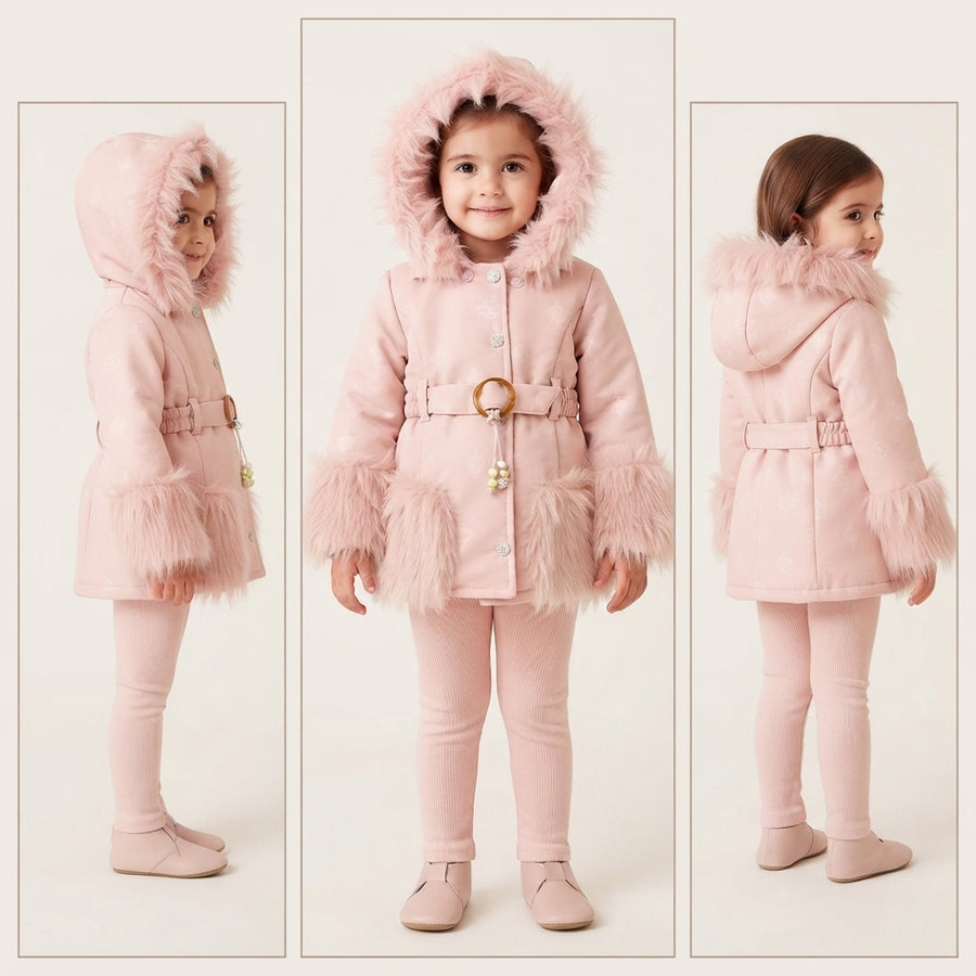 Girls Stylish 2 Piece Fur Suit — Photo 2