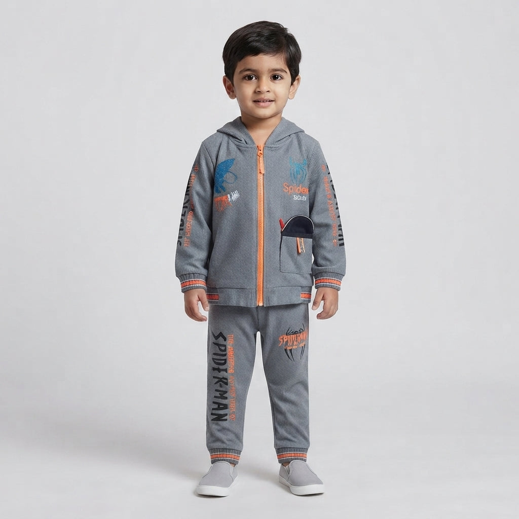 Boys Premium Velvet 2 Piece Winter Suit Casual Wear Soft and Stylish