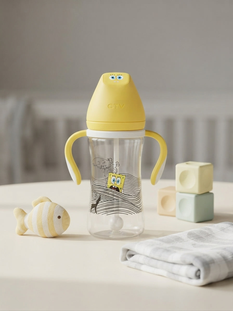 Yellow SpongeBob Baby Feeder Medicated  8 Oz