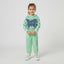 Mint Green Butterfly Print Hooded Tracksuit for Girls