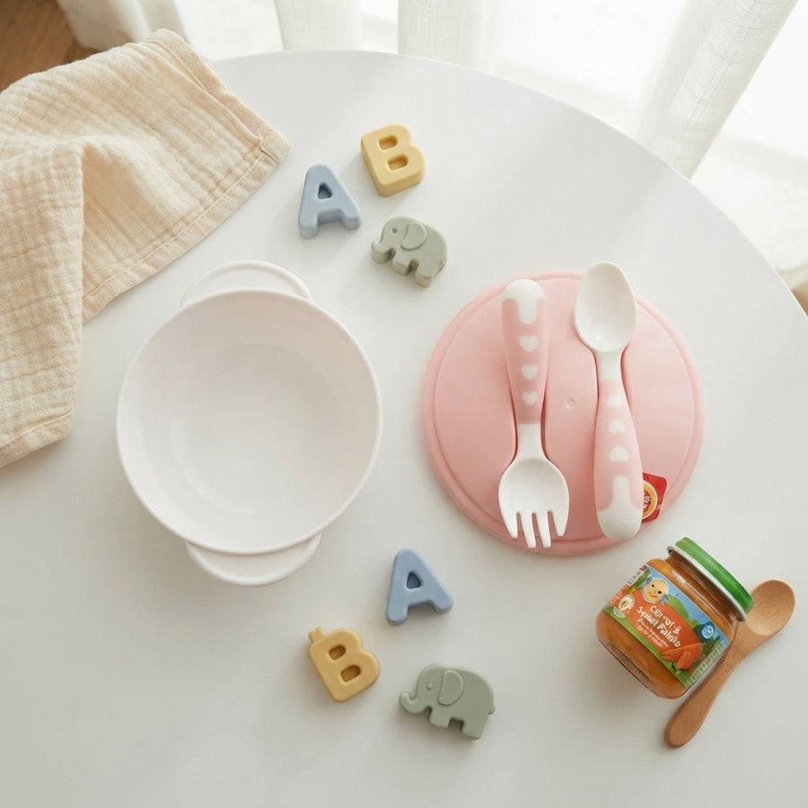 Bowl Spoon Fork Weaning Set