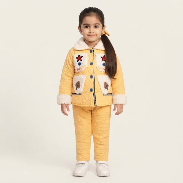Girls 2 Piece Parachute Winter Dress, Stylish and Comfortable Kids Wear