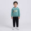 Boys Mint Green "MICKEY" Hooded Velvet Tracksuit