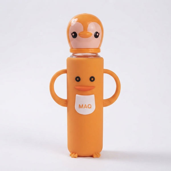 Baby Glass Feeding Bottle with Protective Rubber Cover