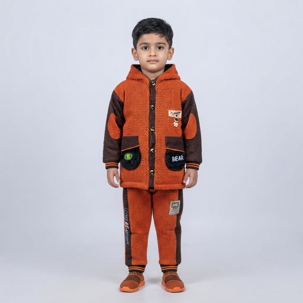 2 Piece Velvet Suit for Boys | Stylish Winter Kids Outfit