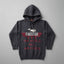 Charcoal Grey Hooded Sweater with PAF Graphic