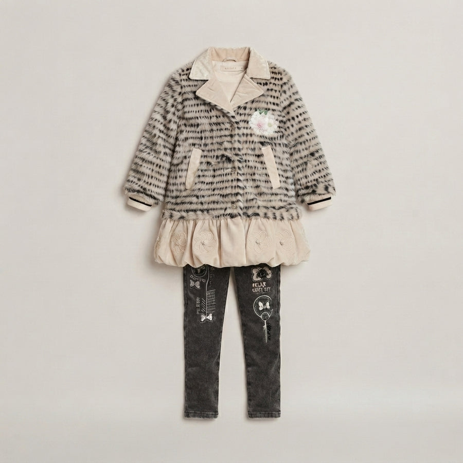 Toddler Girls' Luxury Faux-Fur Coat Set — Photo 2