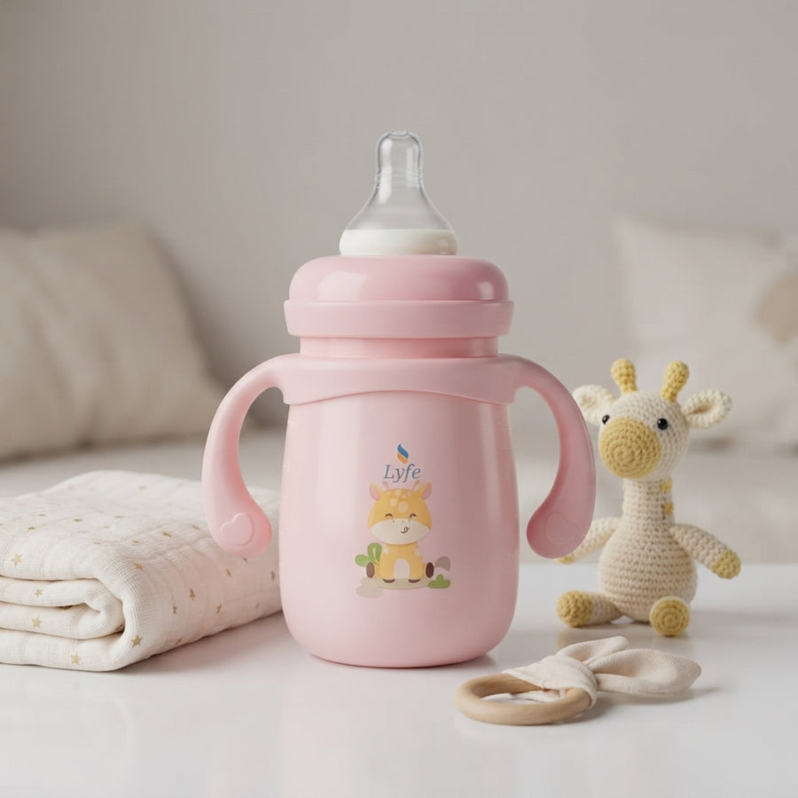 7oz Silicone Baby Feeder Pink