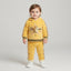 Girls Yellow Sequin Star Velvet Set