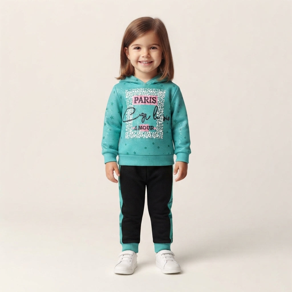 Girls 2 Piece Hoodie Style Winter Suit, Stylish and Comfortable Winter Collection