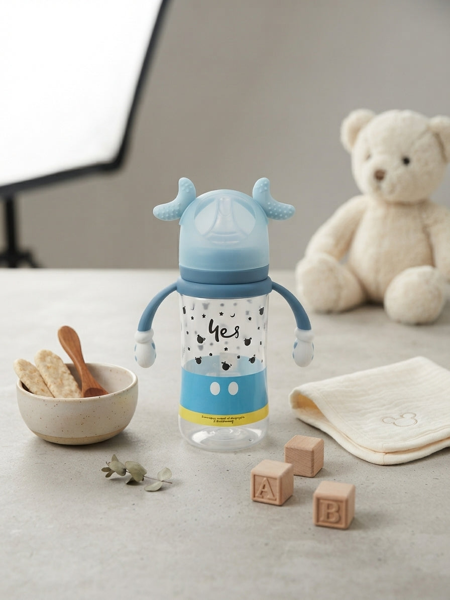 Horn Cap Baby Feeder 240ml Blue