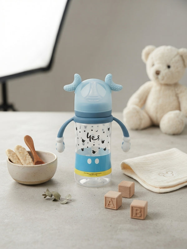 Horn Cap Baby Feeder 240ml Blue