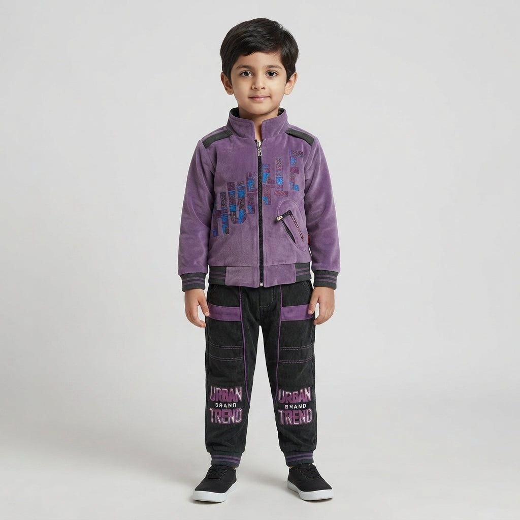 Purple Velvet 2 Piece Suit Elegant and Stylish