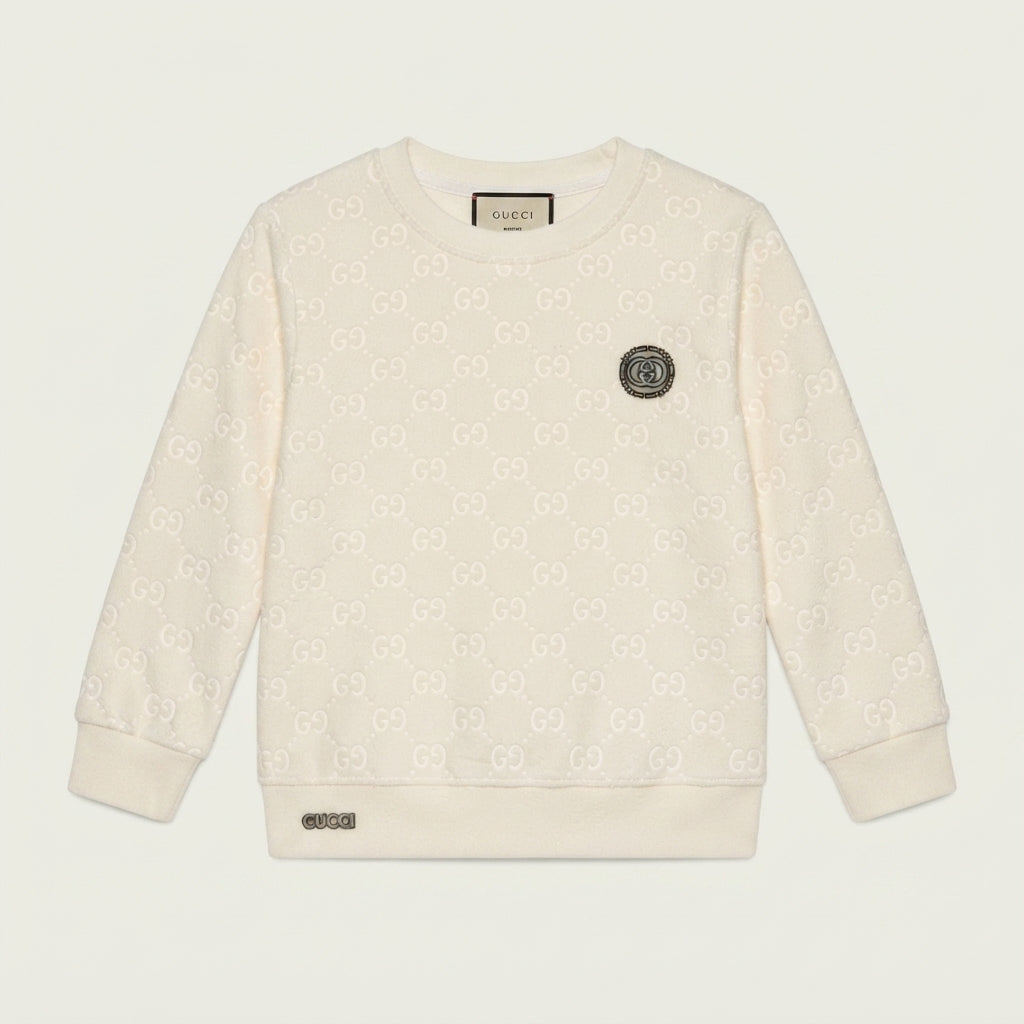 Kids' Off-White Embossed Logo-Print Sweatshirt — Photo 2