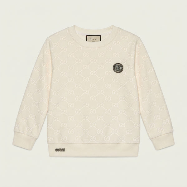 Kids' Off-White Embossed Logo-Print Sweatshirt — Photo 2
