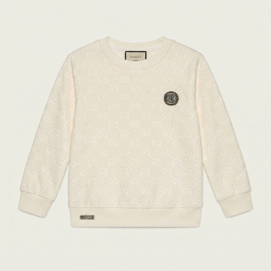 Kids' Off-White Embossed Logo-Print Sweatshirt — Photo 2