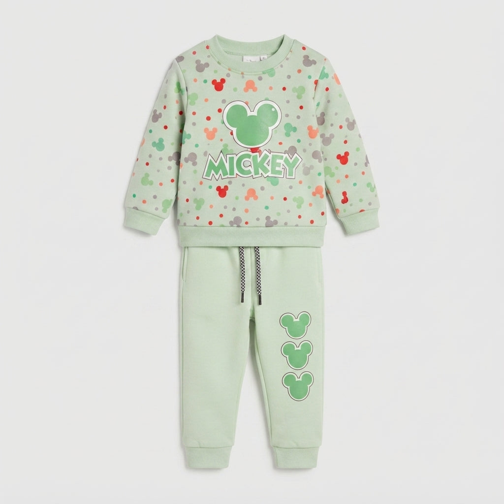 Mickey Mouse Mint Green Sweatshirt & Joggers Tracksuit Set