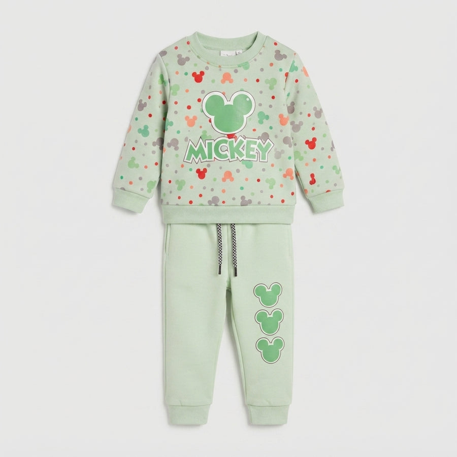 Mickey Mouse Mint Green Sweatshirt & Joggers Tracksuit Set