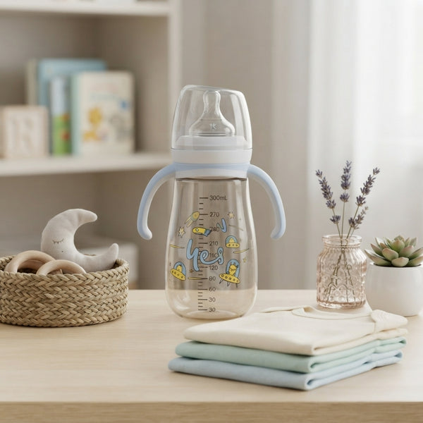 Glass Baby Feeder Space Theme 300ml