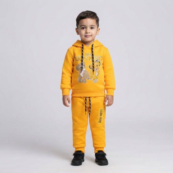 Boys 2 Piece Fleece Lion King Hoodie Suit, Warm and Stylish Winter Wear