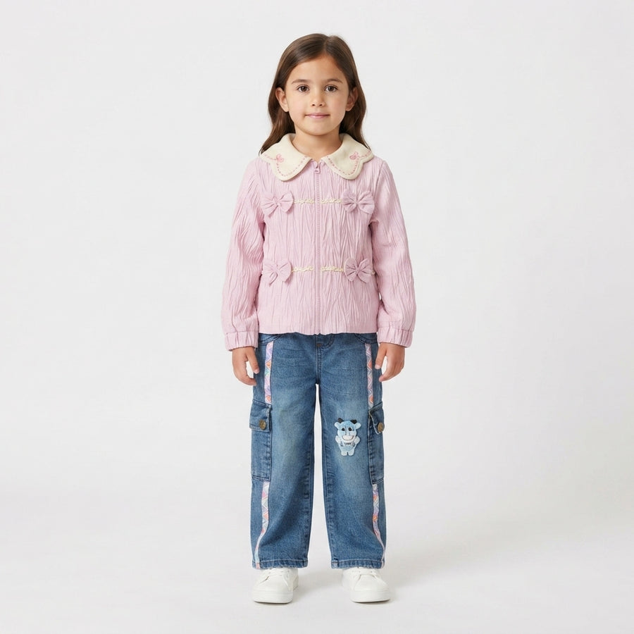Girls 2-Piece Stylish Pink Attire | Cute Winter Outfit