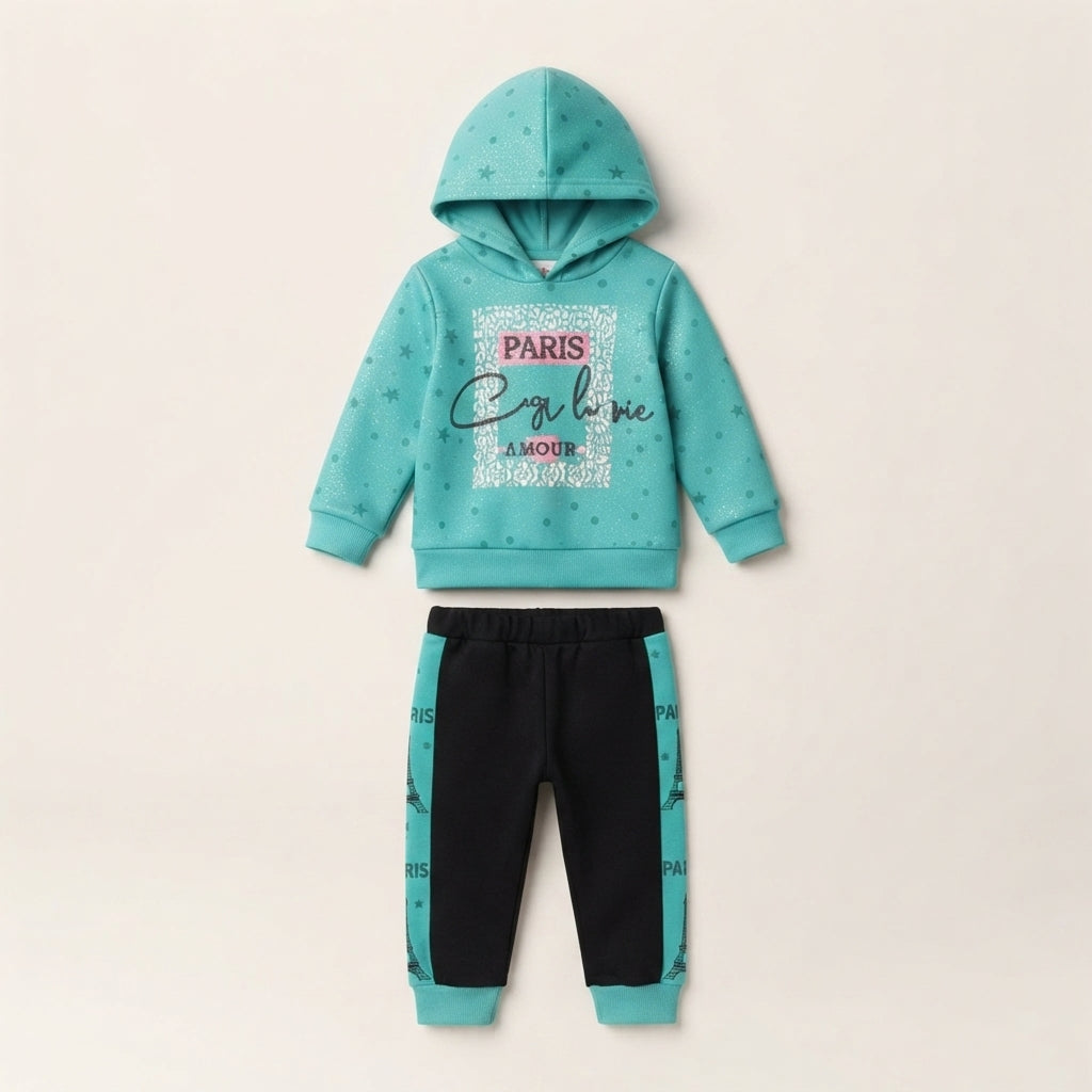Girls 2 Piece Hoodie Style Winter Suit — Photo 2