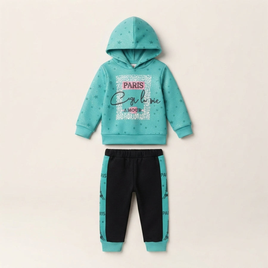 Girls 2 Piece Hoodie Style Winter Suit — Photo 2