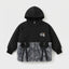 Girls Black Quilted & Faux Fur Jacket