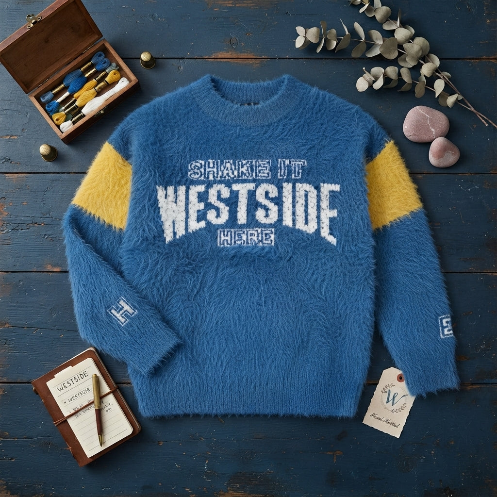Boys Blue Wool Sweater, Warm and Cozy Winter Wear
