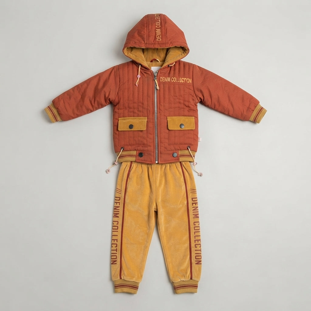 Boys Rust & Mustard "Denim Collection" Winter Tracksuit