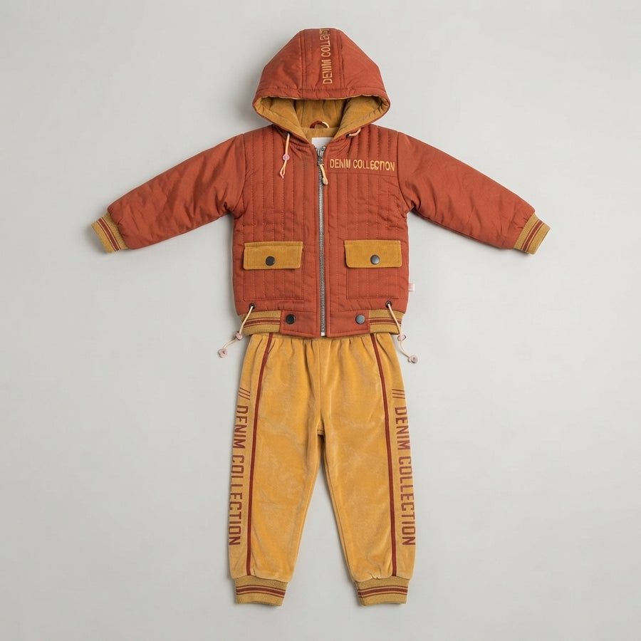 Boys Rust & Mustard "Denim Collection" Winter Tracksuit
