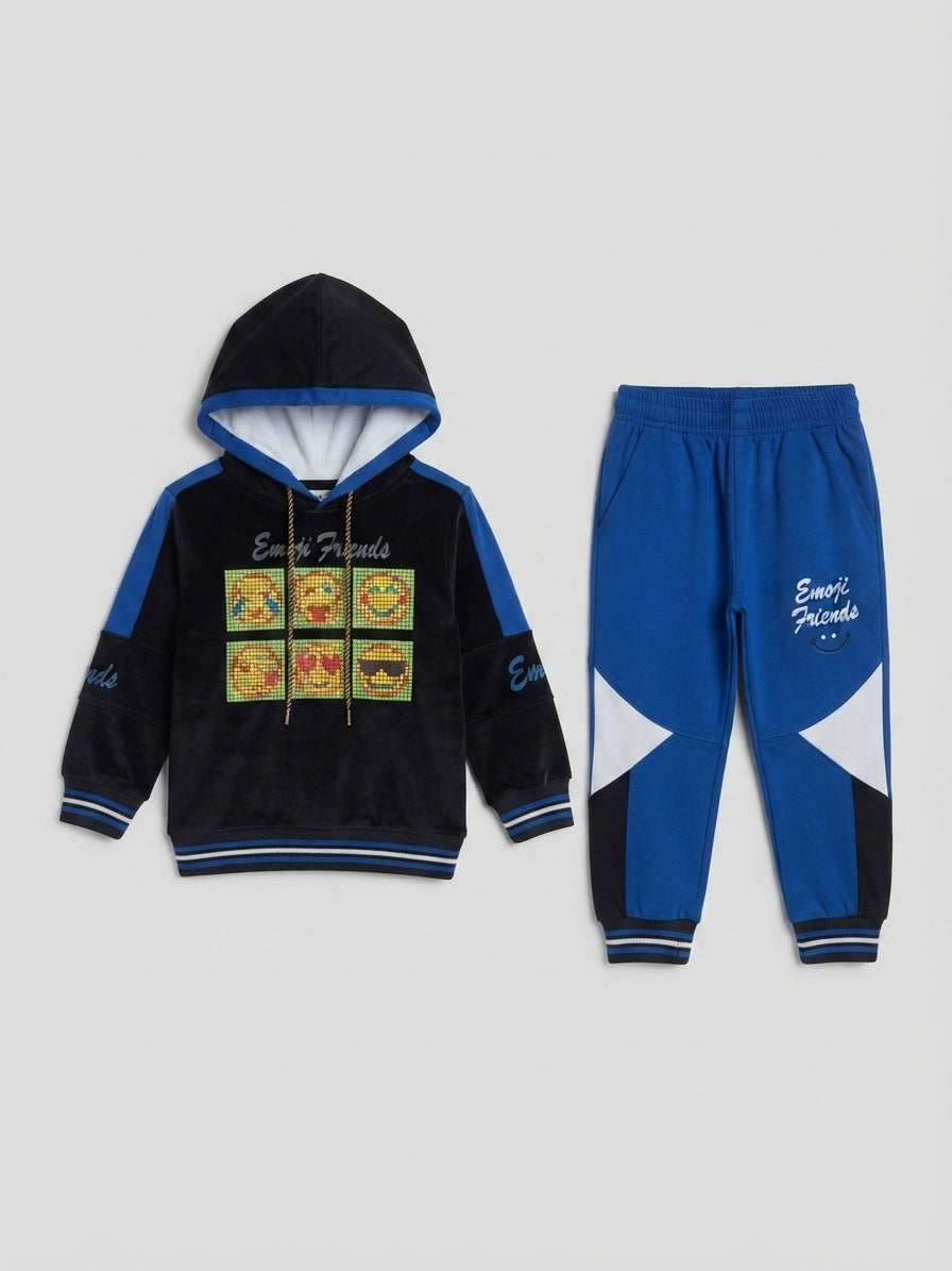 Boys Premium Blue Velvet 2 Piece Suit — Photo 2