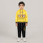 Boys Yellow & Black Cute Bear Winter Tracksuit Set