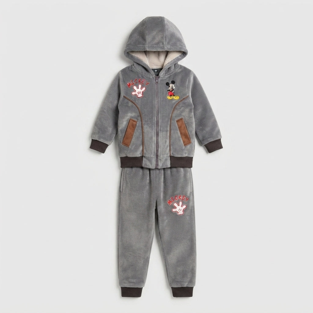 Boys Grey Mickey Mouse Tracksuit Set — Photo 2
